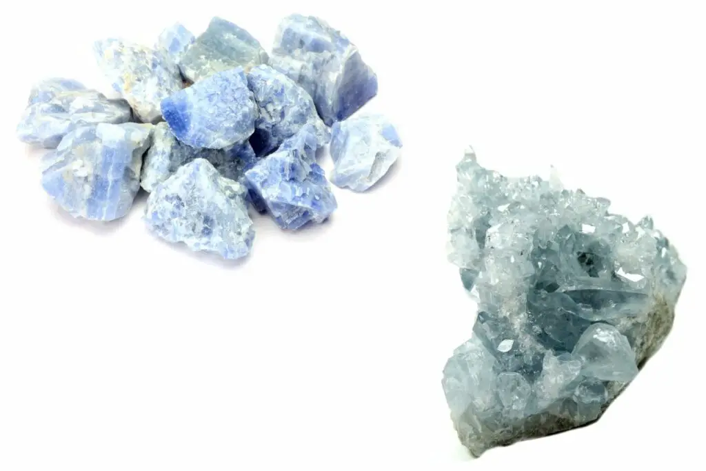 Celestite Vs Blue Calcite