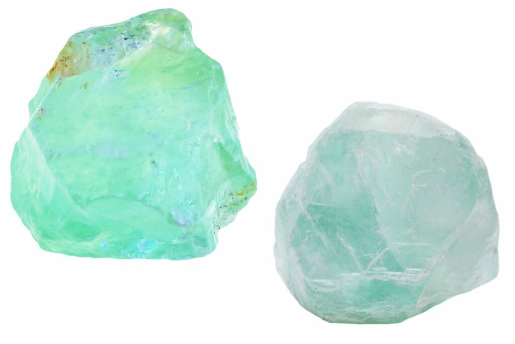 green calcite vs green fluorite