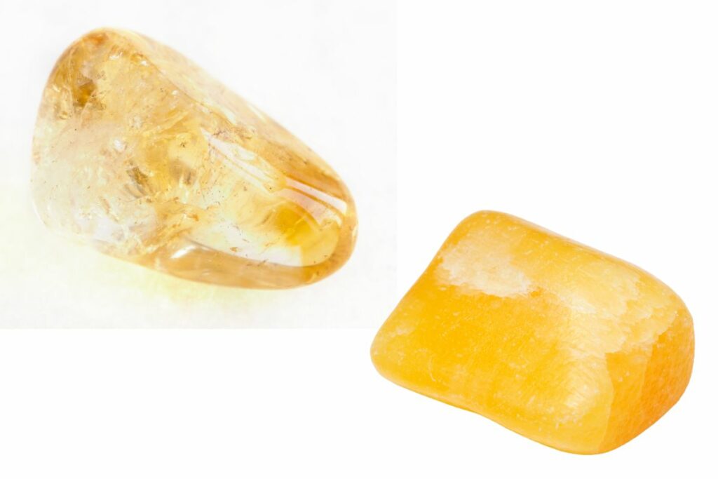 orange calcite vs citrine