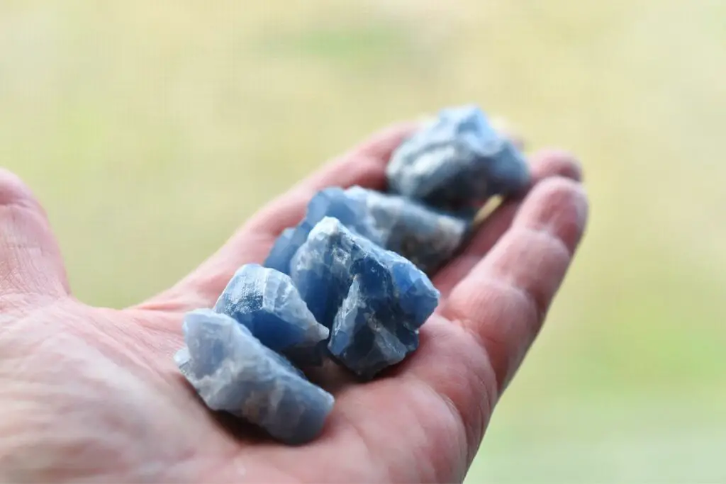 Blue Calcite vs Angelite
