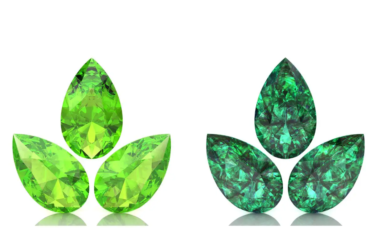 peridot and emerald